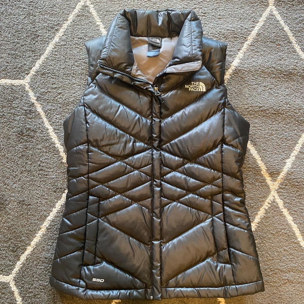The North Face Down Vest Black Quilted Small